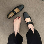 Damen elegante Mary Jane Ballerinas mit modischer Schnalle und komfortablem Fußbett R&B