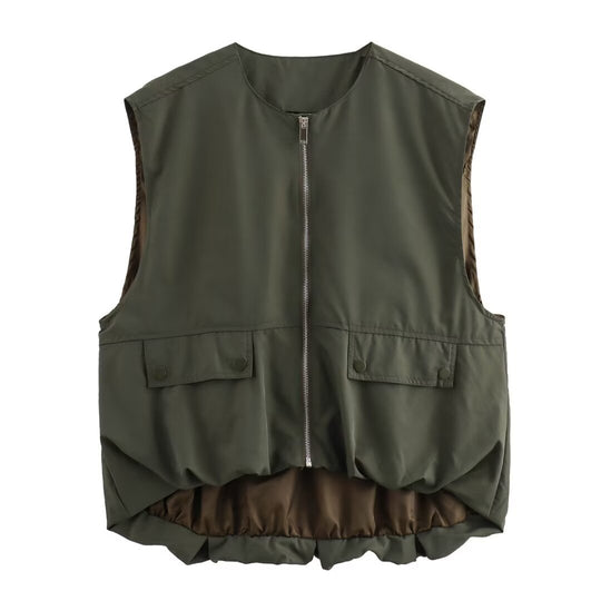 Damen Utility-Weste mit praktischen Taschen und raffiniertem Schnitt R&B