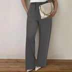 Damen Weite Hochtaillierte Stoffhose mit elegantem Gummibund R&B