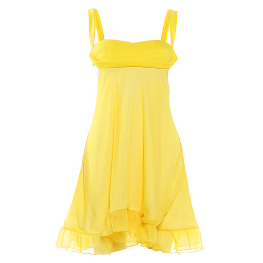 Damen Chiffonkleid mit fließendem Saum und herzförmigem Ausschnitt R&B