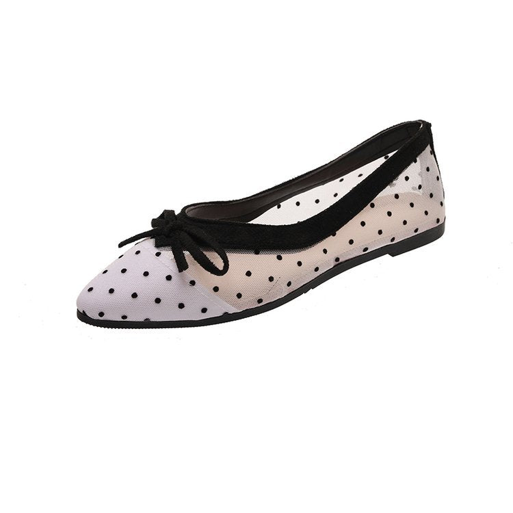 Damen Ballerinas mit transparentem Punktedesign R&B