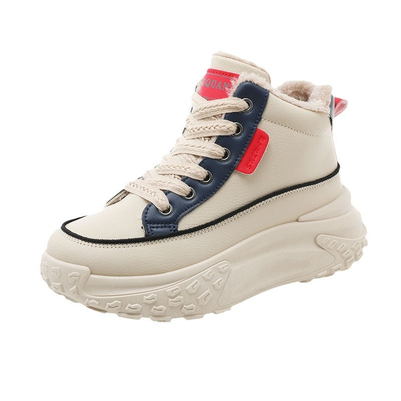 Damen High-Top Sneakers mit kuscheligem Innenfutter und rutschfester Profilsohle R&B