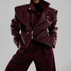 Damen Bikerjacke aus hochwertigem R&B