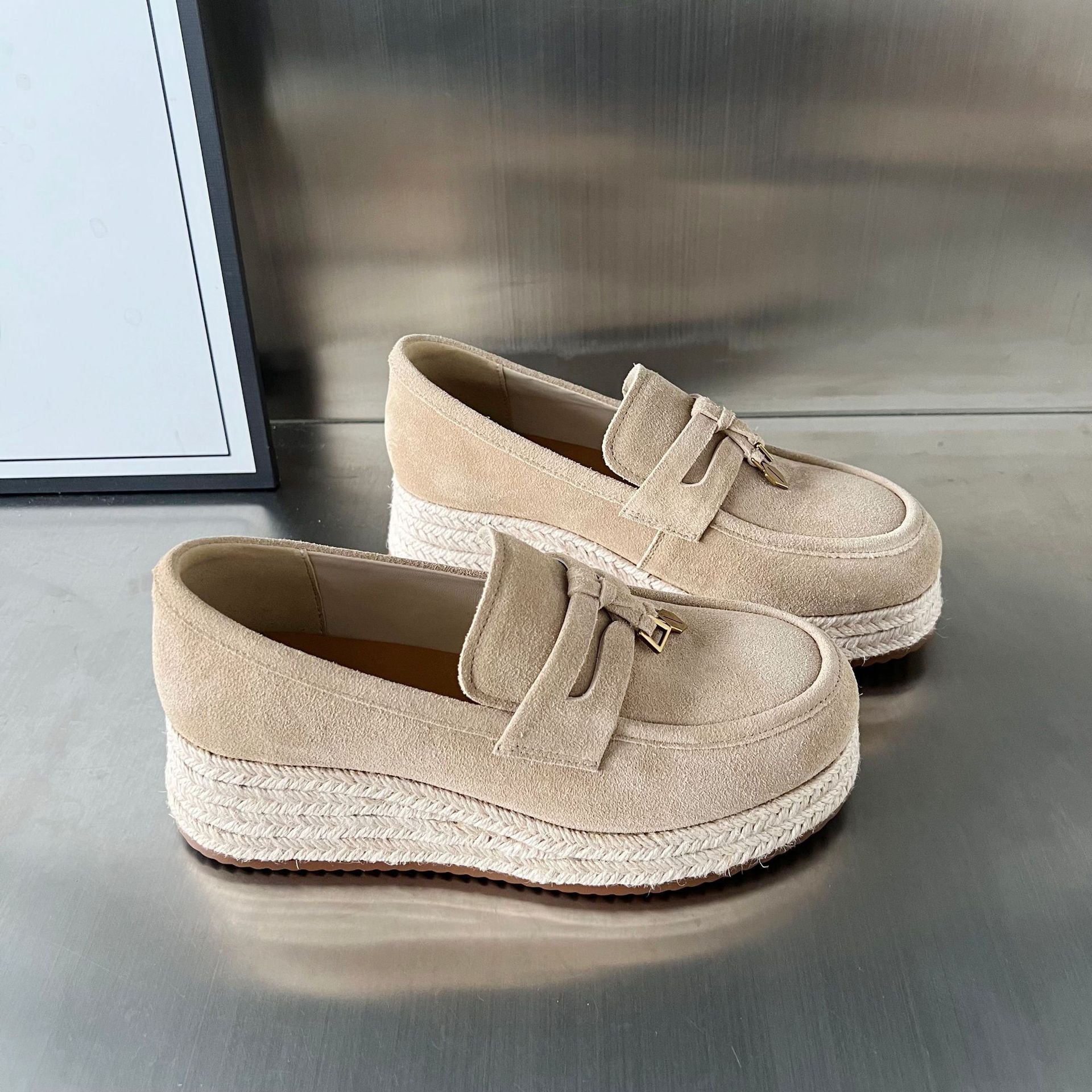 Damen Espadrilles mit modischer Plateausohle von R&B