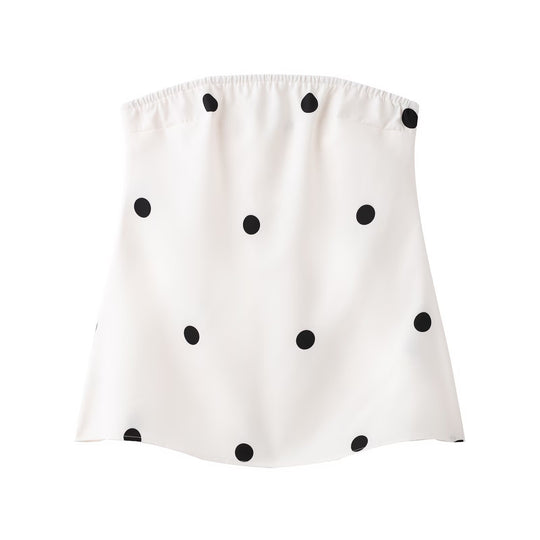 Damen Set aus ärmellosem Top und weitem Hosen mit Punkten R&B