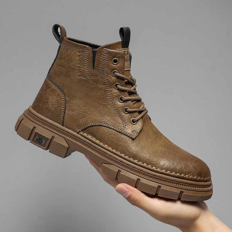 Damen Robuste Lederboots mit rutschfester Gummisohle und dämpfendem Innenfutter R&B