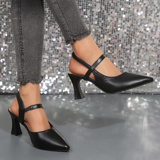 Damen elegante Slingback-Pumps mit modischer Riemchenverzierung R&B