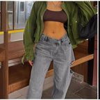 Damen Weit geschnittene Jeans im lässigen Stil