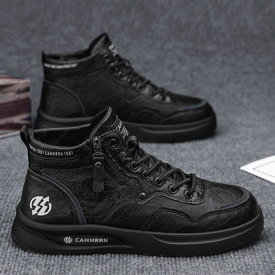 Herren Hohe Sneakers mit strapazierfähigem Obermaterial und seitlichem Reißverschluss R&B