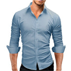 Herren nan tailliertes Businesshemd mit Cutaway-Kragen und Stretch-Baumwollmix R&B