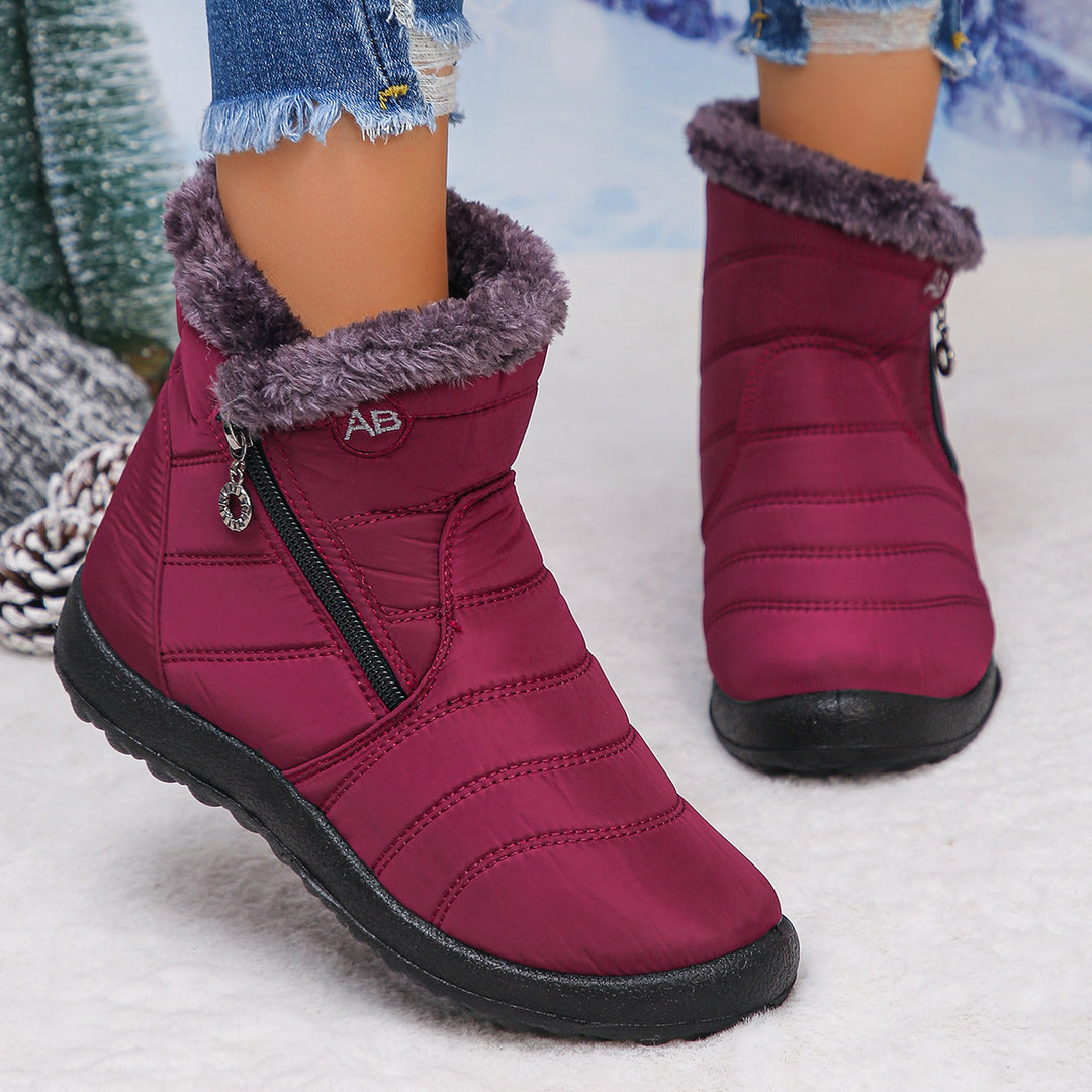 Damen Thermo-Winterstiefel mit kuscheligem Innenfutter und seitlichem Reißverschluss R&B