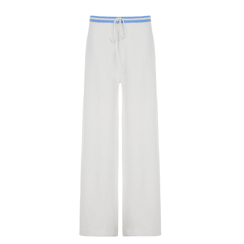 Damen Zweiteiler-Set mit weichem Tops und weitem Hosen Schnitt R&B