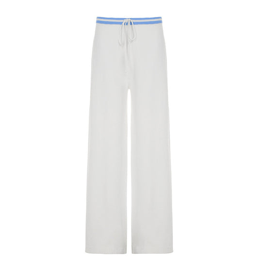 Damen Zweiteiler-Set mit weichem Tops und weitem Hosen Schnitt R&B