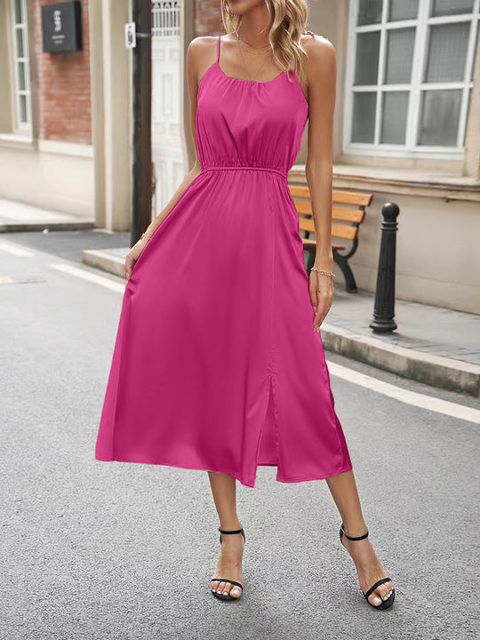 Damen Maxikleid mit luftiger Passform und eleganten Trägern R&B