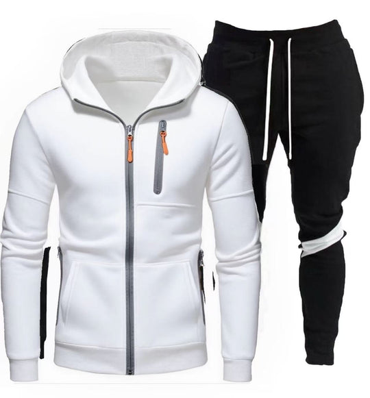 Herren sportliche Kapuzenjacke mit praktischem Reißverschluss und Jogginghose R&B