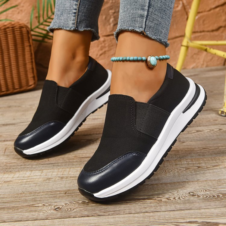 Damen sportliche Slip-Ons mit dämpfender Sohle und elastischem Riemendesign R&B