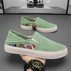 Damen modische und bequeme Slip-On Espadrilles mit farbenfrohen Akzenten R&B