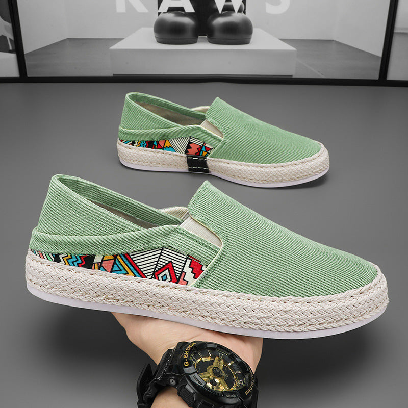 Damen modische und bequeme Slip-On Espadrilles mit farbenfrohen Akzenten R&B