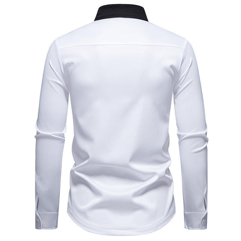 Herren Sportliches Langarmshirt mit modernem Reißverschluss und kontrastierenden Farben R&B