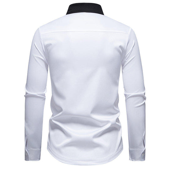 Herren Sportliches Langarmshirt mit modernem Reißverschluss und kontrastierenden Farben R&B