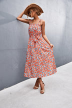 Damen Midikleid mit zartem Floral-Print und Rüschendetails R&B