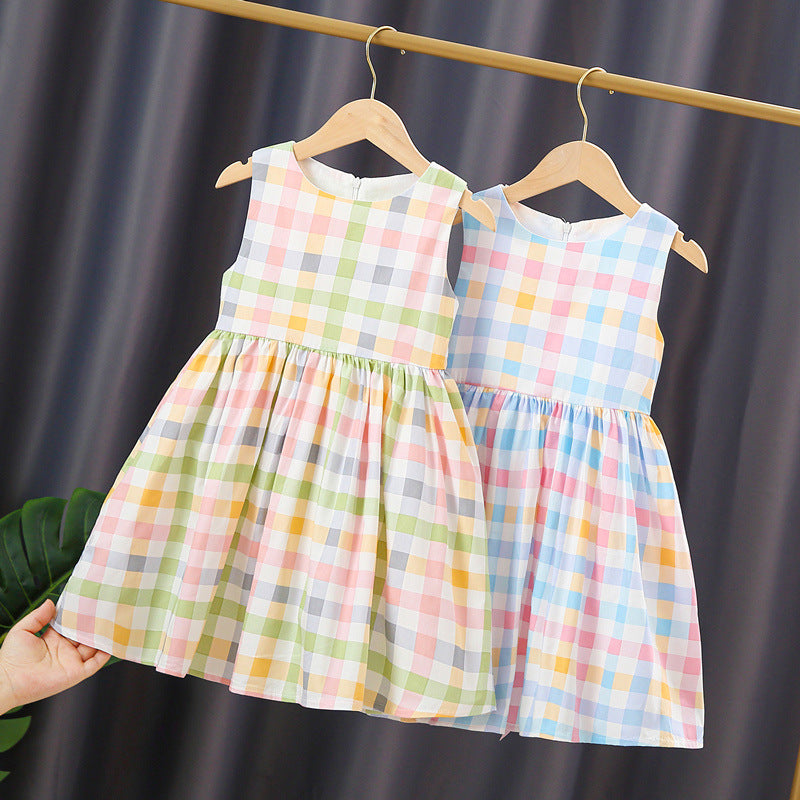 Mädchen Sommerkleid mit kariertem Design R&B