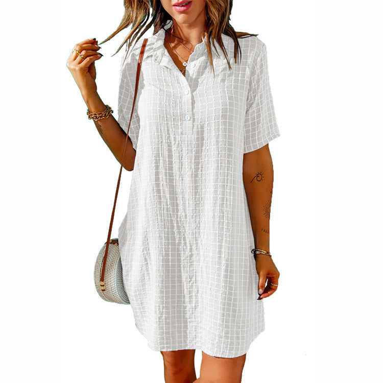 Damen Freizeitkleid mit Knopfdetails und lässiger Schnitt R&B