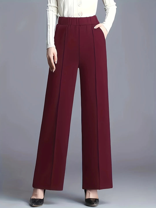 Damen Weite Hochbund-Hose mit eleganten Bügelfalten R&B