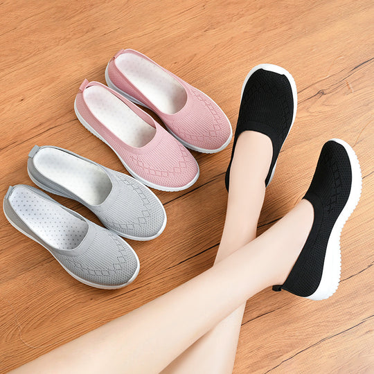 Damen Bequeme Slip-On Schuhe mit flexibler Sohle und atmungsaktivem Obermaterial R&B