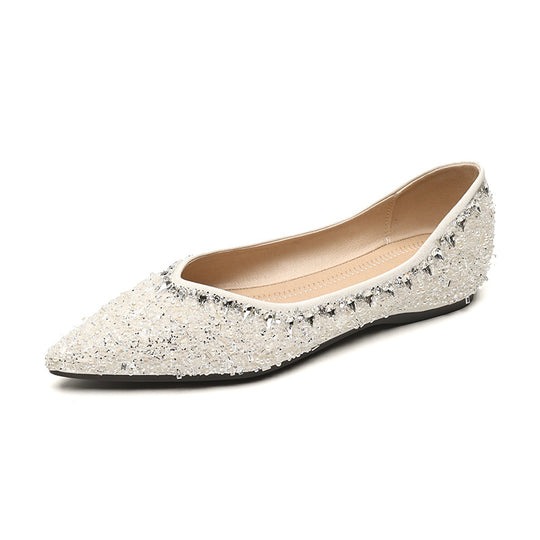 Damen Ballerinas mit glamourösem Strassdesign R&B