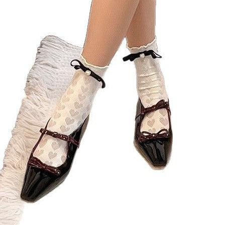 Damen Glänzende Pumps mit elegantem Schleifendetail und modernem Schnitt