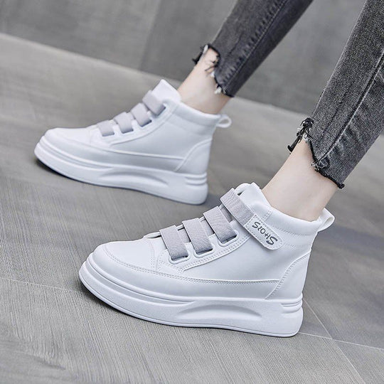 Damen High-Top Sneakers mit elastischem Klettverschluss und dämpfender Sohle R&B