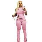 Damen Sportliches Set mit Herzen und figurformendem Schnitt R&B