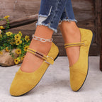 Damen Ballerinas mit verstellbarem Riemen R&B