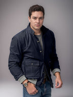 Herren sportliche Cordjacke mit praktischen Taschen und modernem Design R&B