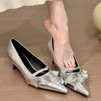 Damen elegante spitze Pumps mit Rüschendetail R&B
