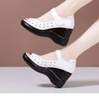 Damen Wedge-Sandalen mit verstellbarem Riemen und Luftdurchlässigem Obermaterial R&B