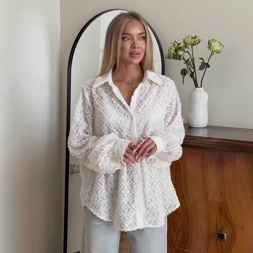 Damen Oversized Jacke mit strukturiertem Material R&B