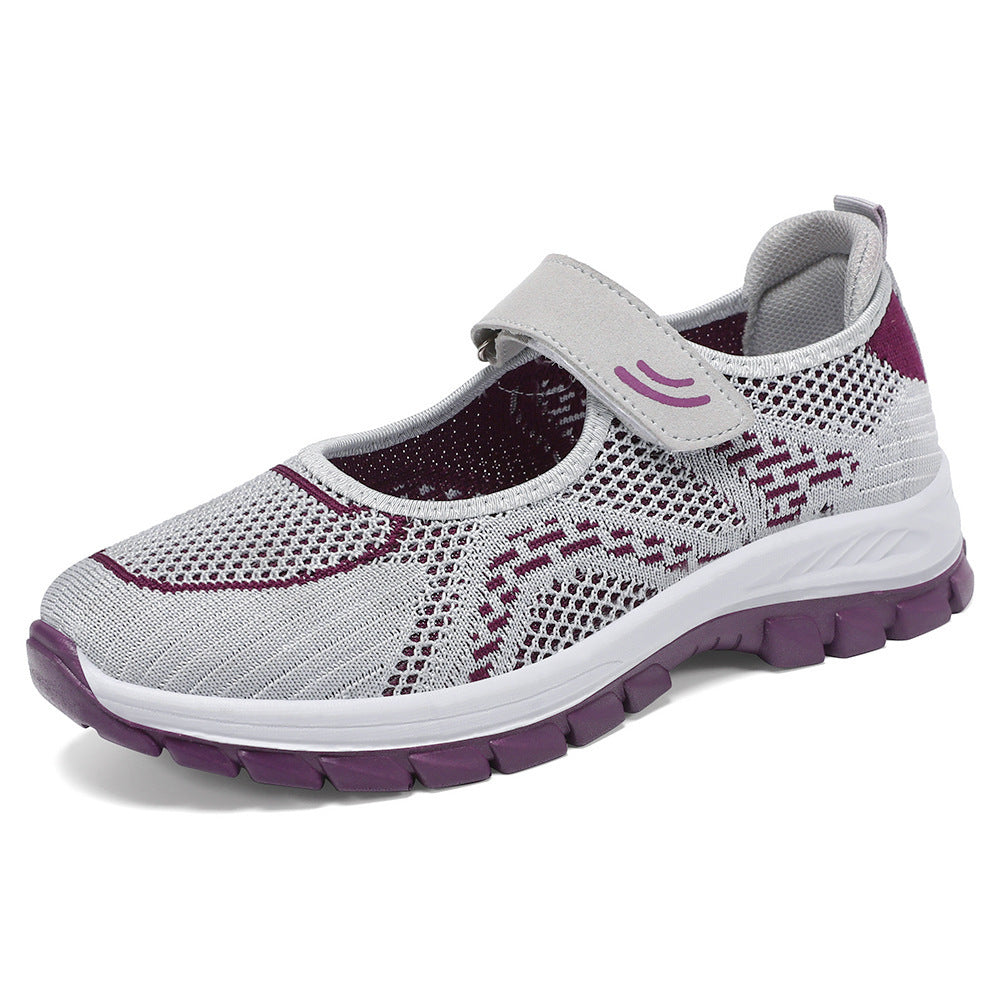 Damen Sportliche Slip-On Sneakers mit verstellbarem Riemen R&B