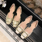 Damen elegante Flats mit modischem Schnallen-Design