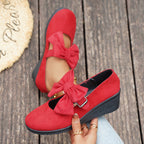 Damen Wedge-Sandalen mit dekorativem Schleifen-Detail R&B