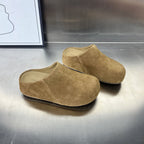 Damen Komfortable Wildleder-Clogs mit anatomischem Fußbett und rutschfester Sohle R&B