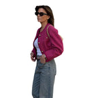Damen Tweedjacke mit goldenen Knopfdetails R&B
