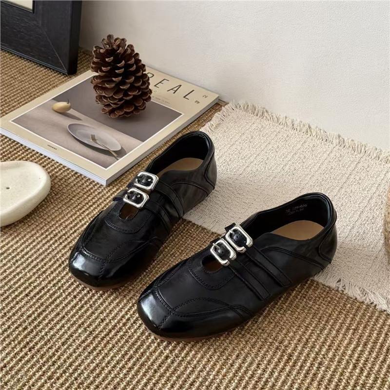 Damen modische Ballerinas mit floralem Design und glänzender Oberfläche R&B