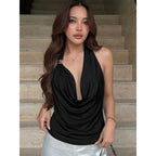 Damen Elegantes Spaghetti-Träger-Top mit raffiniertem Drapierungsdesign R&B