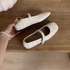 Damen Elegante Ballerinas mit dekorativen Strasssteinen R&B
