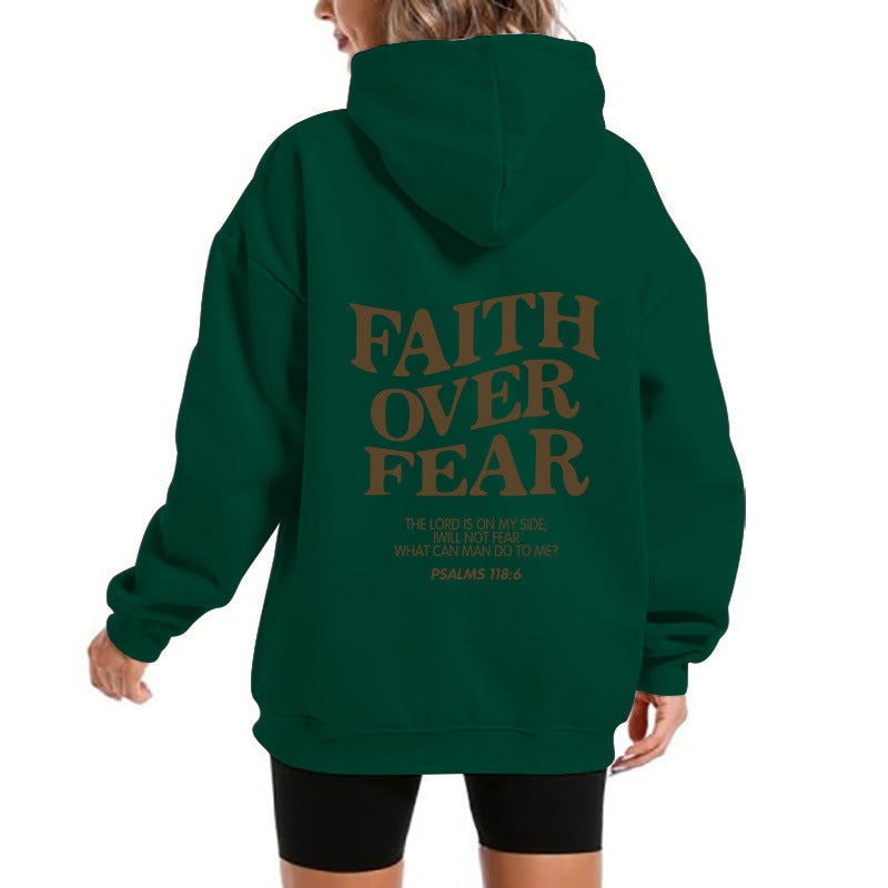 Damen Kapuzensweater mit motivierendem Schriftzug und bequemem Schnitt