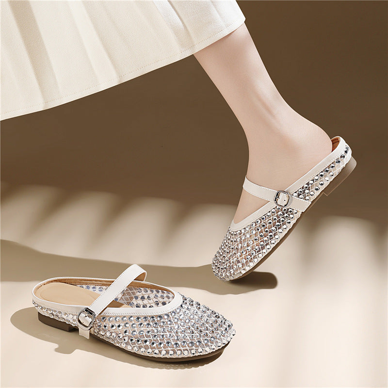 Damen Elegante Mokkassins mit funkelndem Schmuckdetail R&B
