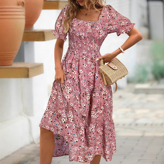 Damen Maxikleid mit Blumenmuster R&B