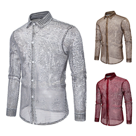 Herren Mesh-Hemd aus hochwertigem Material mit innovativem Design R&B